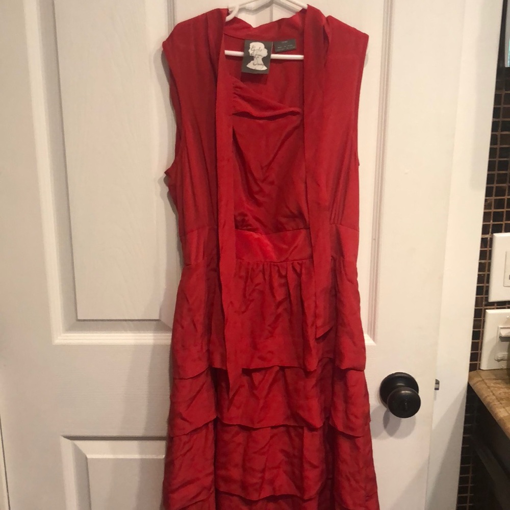 Anthropologie ruffle dress